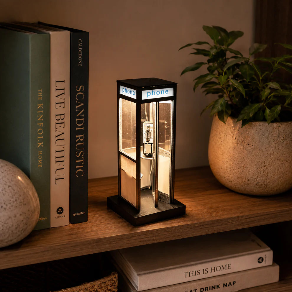 LondonGlow – Vintage Phone Booth Table Lamp