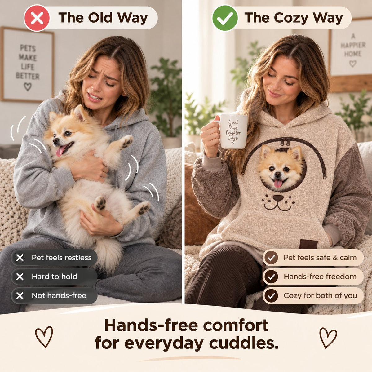 WarmWhiskers – Cozy Cat & Small Dog Hoodie