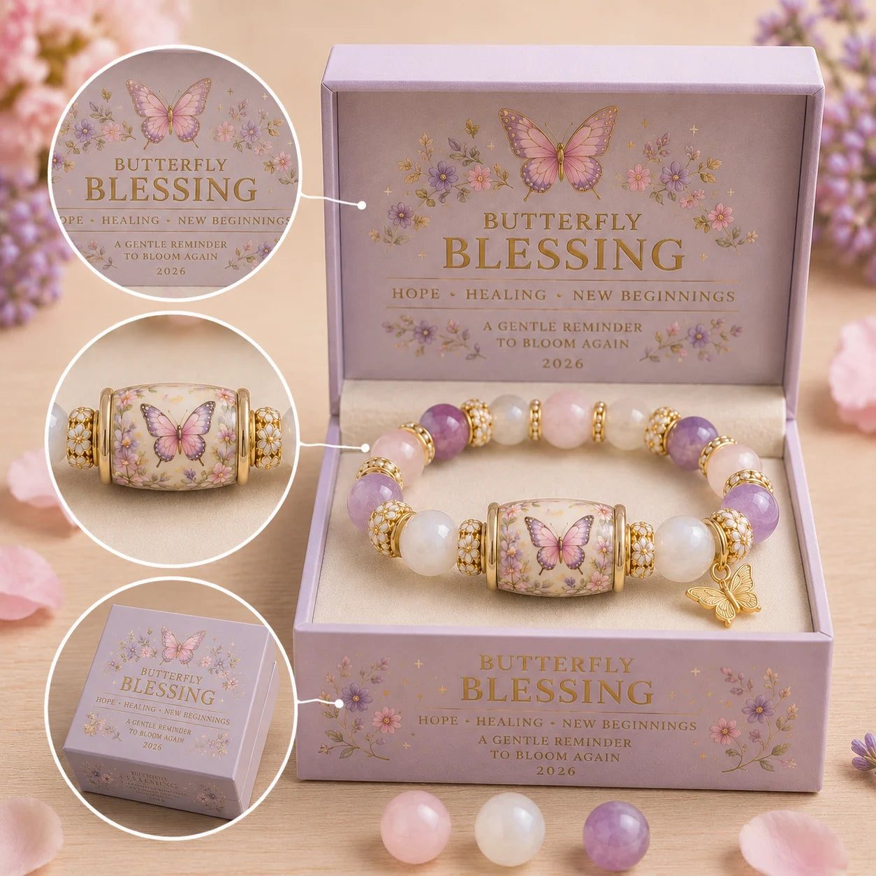 WingsOfGrace – Pastel Butterfly Bracelet