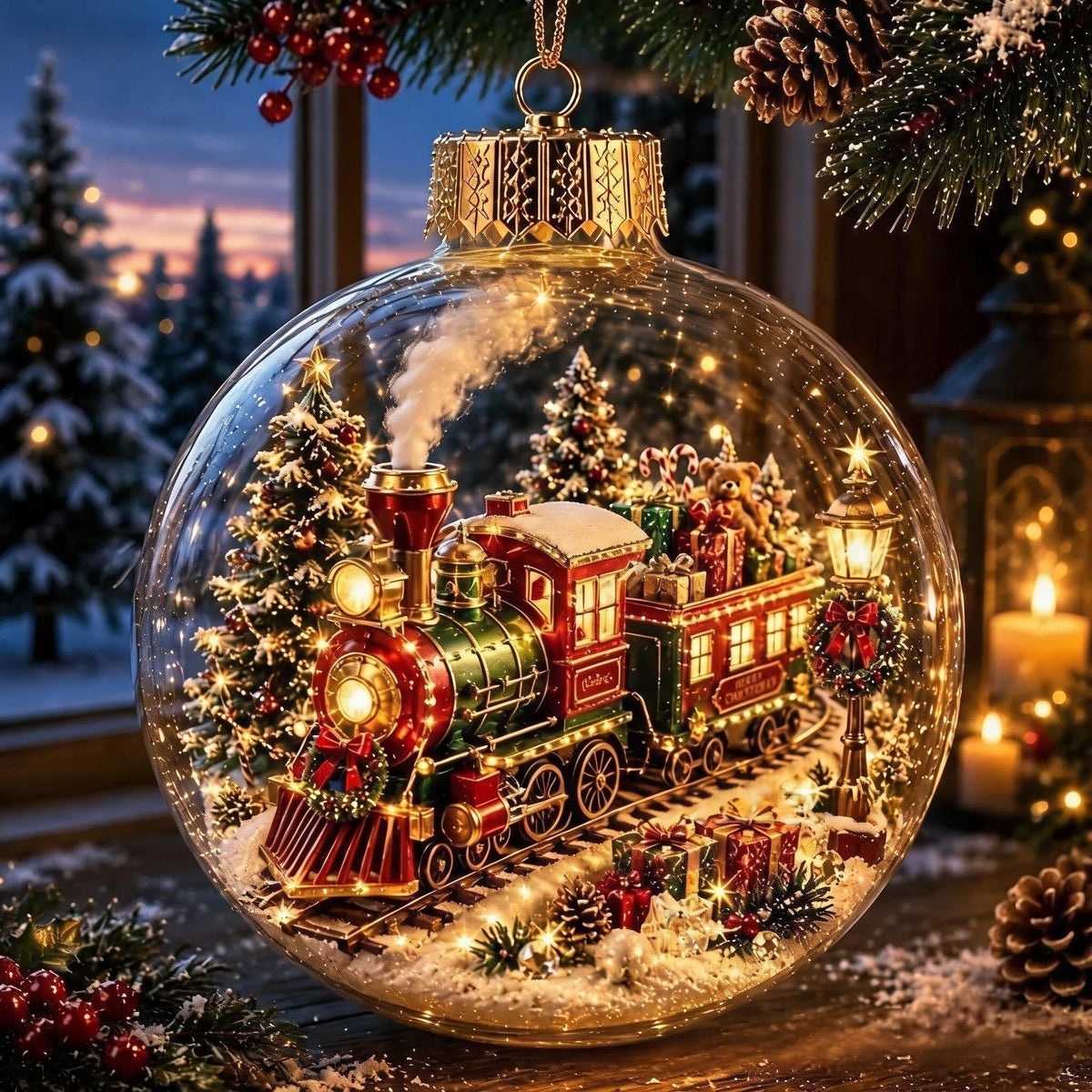 ChristmasAura – Glowing Holiday Diorama Ornament