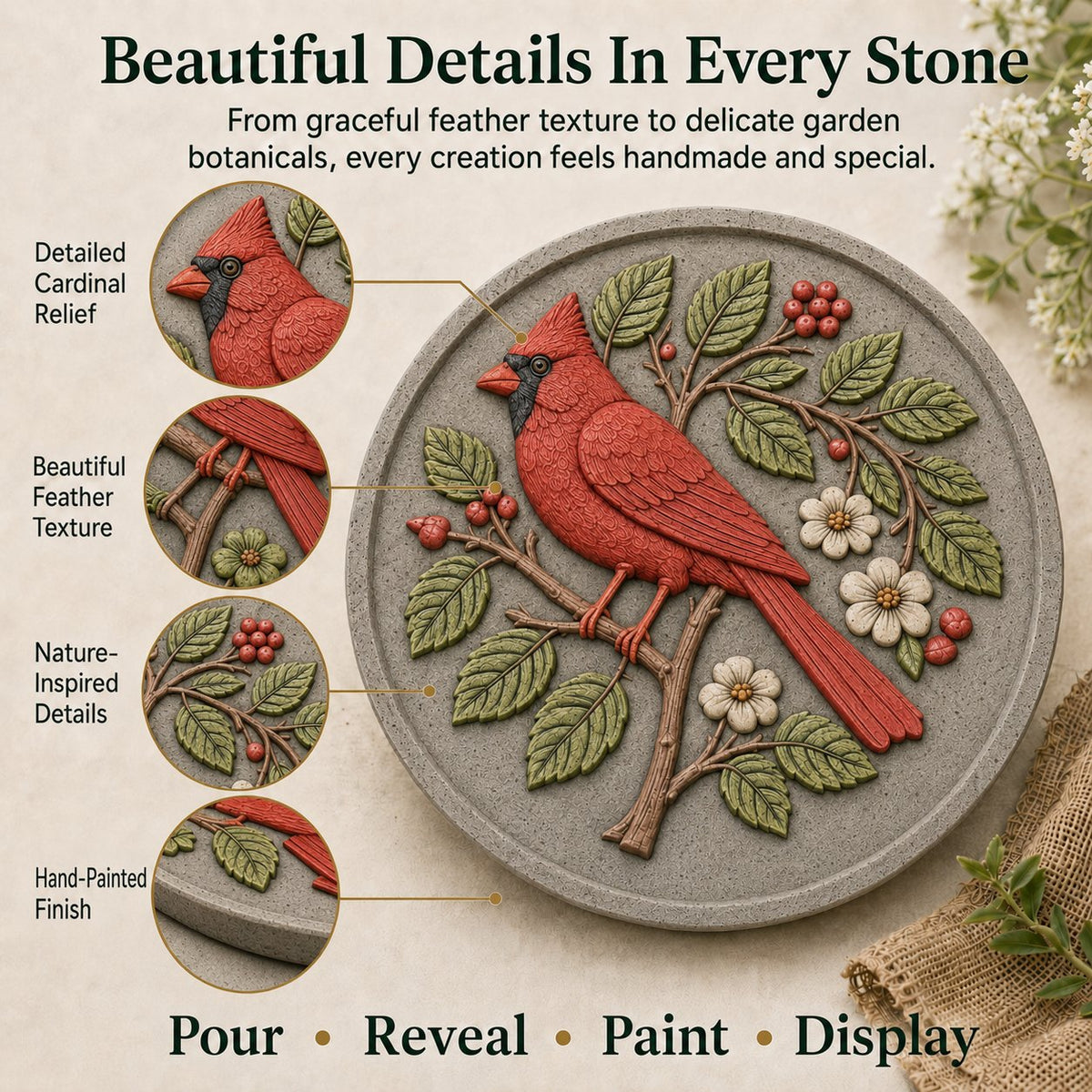 GardenMuse – Hummingbird DIY Stepping Stone Mold