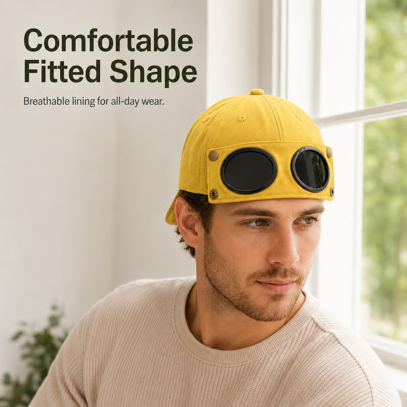 AeroVanta – Detachable Goggle Pilot Baseball Cap