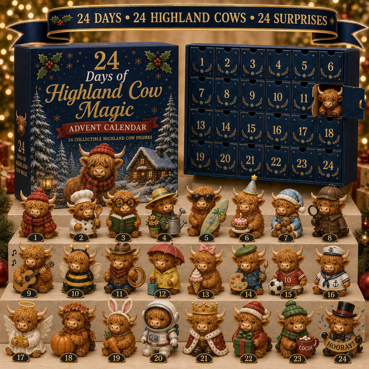 HighlandHerd – 24-Day Collectible Cow Advent Calendar