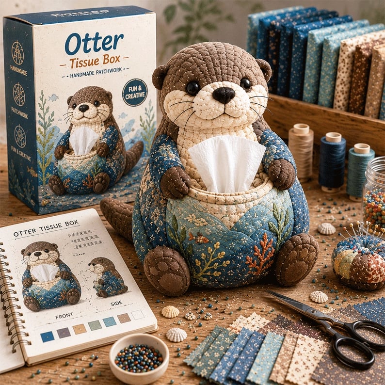 CraftHaven – DIY Quilted Sea Animal Tissue Box Kit