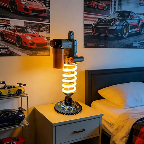 SuspensionGlow – Coil Spring LED Desk Lamp