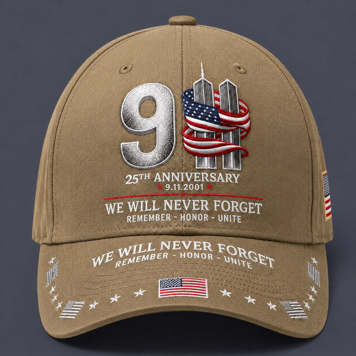 HonorCrest – 9/11 25th Anniversary Memorial Baseball Cap