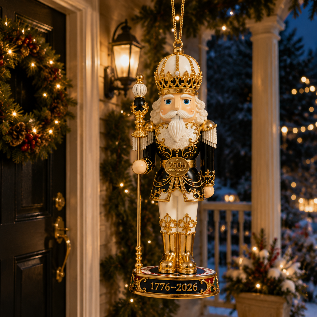 FreedomKing – 250th Anniversary Patriotic Christmas Ornament