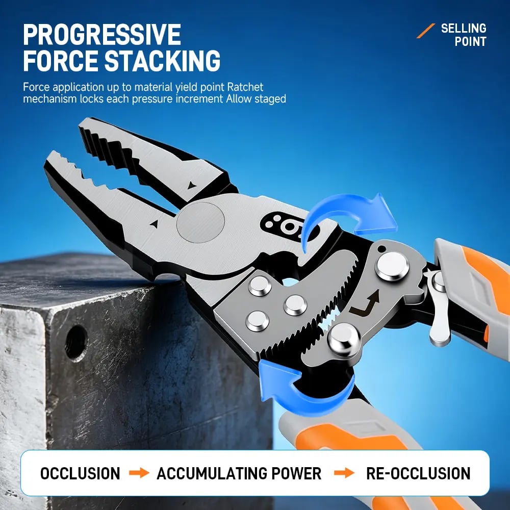 GripForge – 9-Inch Industrial Ratchet Self-Locking Pliers