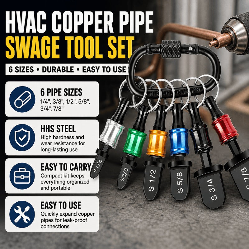 SwagePro – 6-Piece Copper Pipe Swaging Tool Set