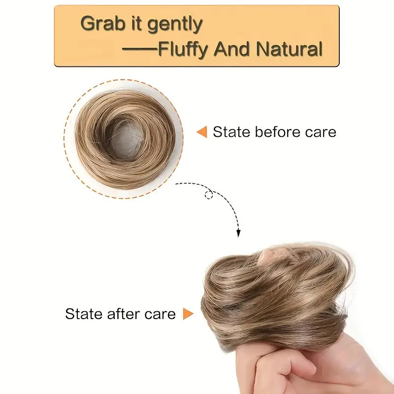 VelisseaCare – Curly Messy Bun Scrunchie Hair Extension