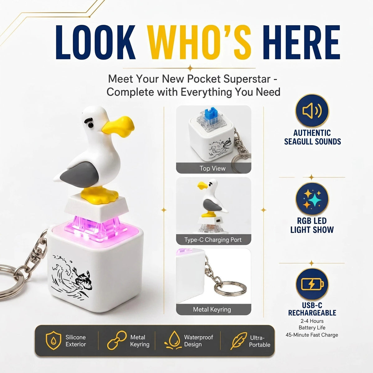DuckBlitz – Funny Sound & Light Keychain