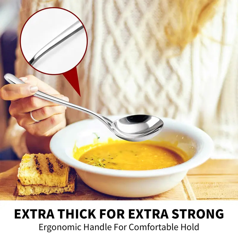 ComfortSip – Stainless Steel Dining Spoon