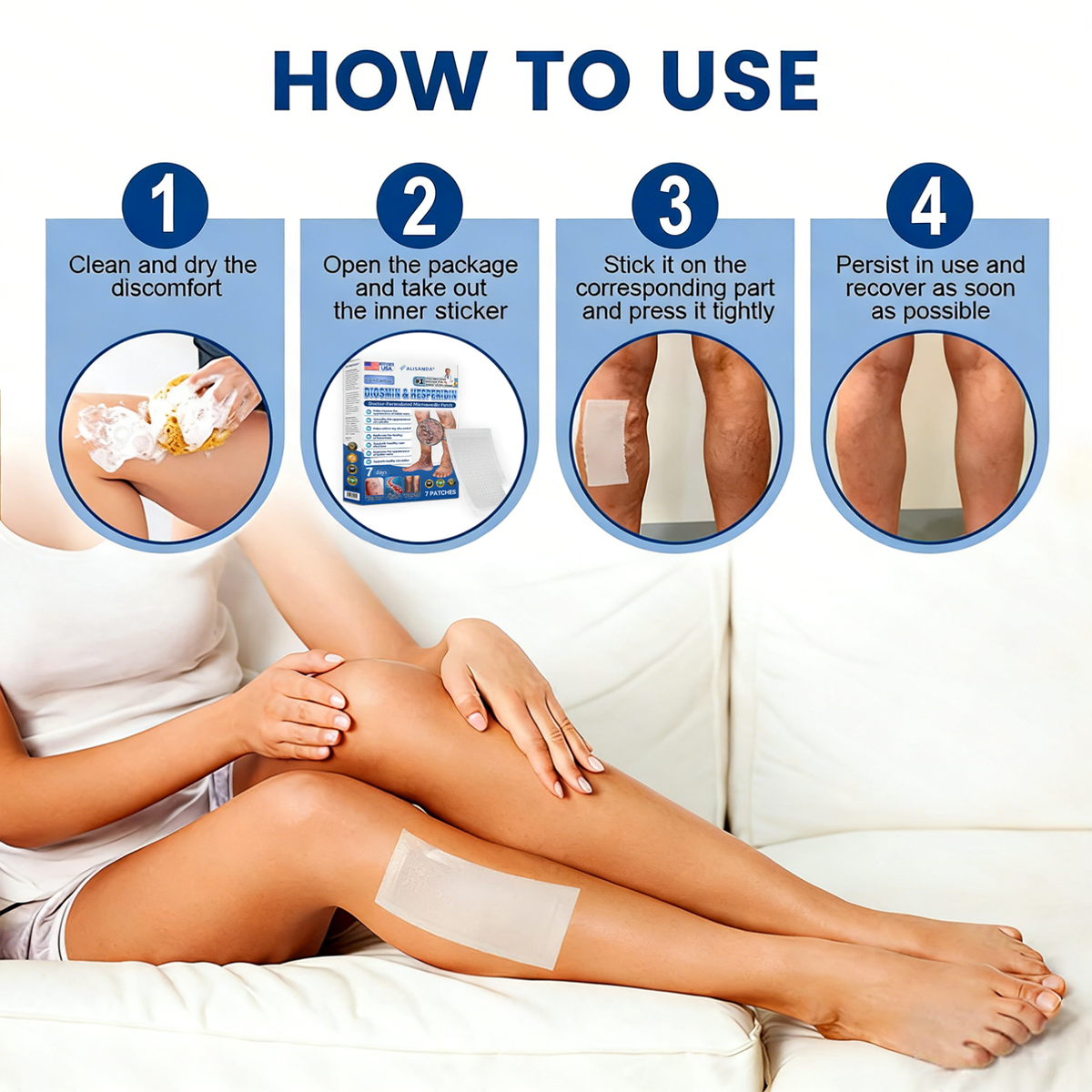 VenoLume – Diosmin & Hesperidin Microneedle Vein Patch