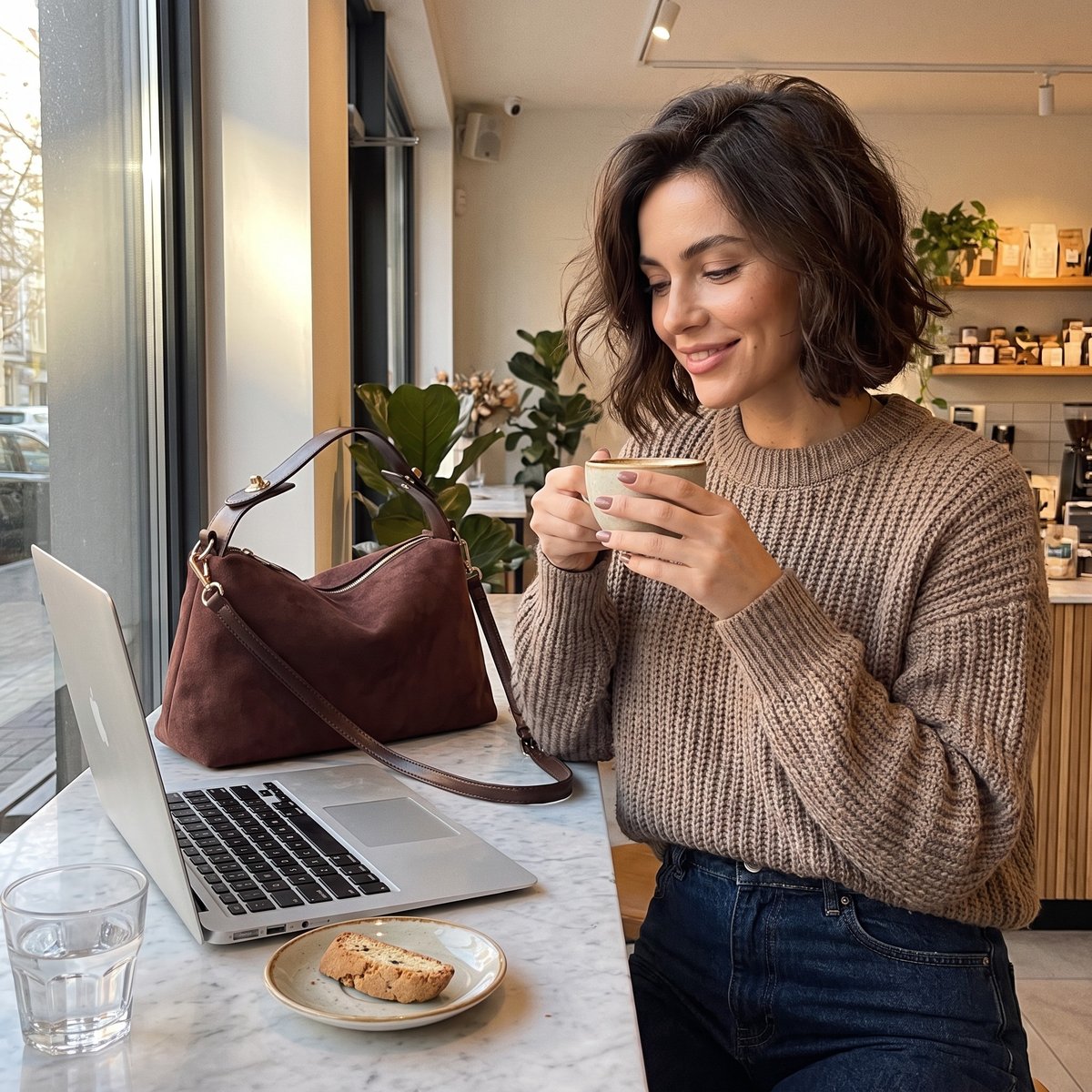 Vintara – Women’s Timeless Suede Boston Bag