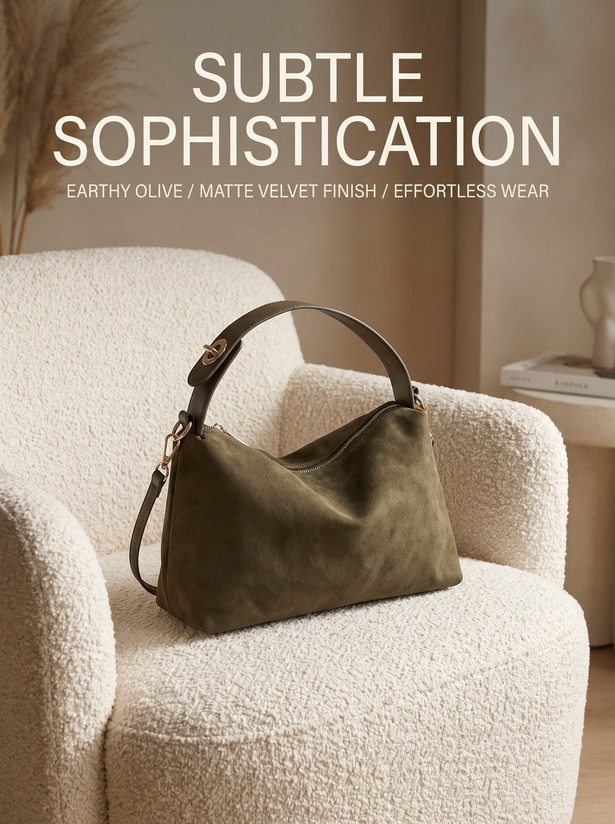 Vintara – Women’s Timeless Suede Boston Bag