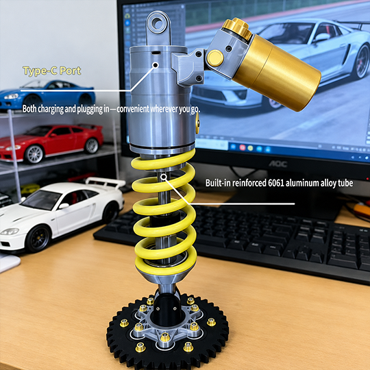 SuspensionGlow – Coil Spring LED Desk Lamp