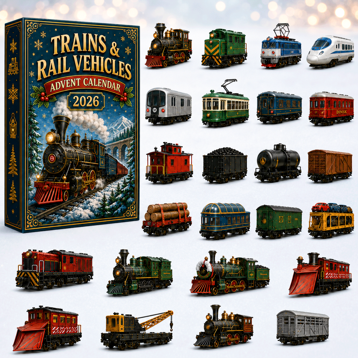 RailCrest – 24-Day Trains & Rail Vehicles Advent Calendar 2026