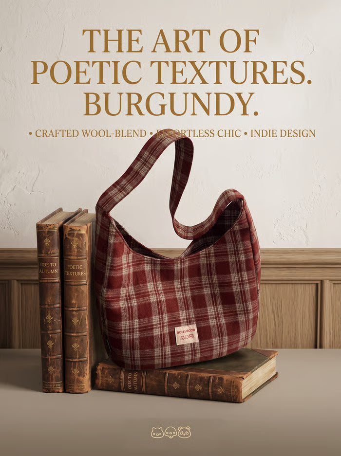 PlaidOra – Vintage Plaid Canvas 3-Way Carry Tote Bag