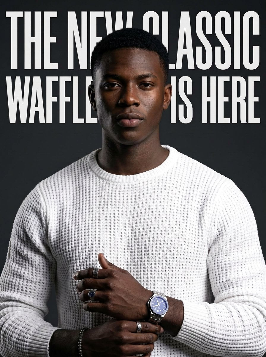 WinterWeave – Oversized Waffle-Knit Pullover