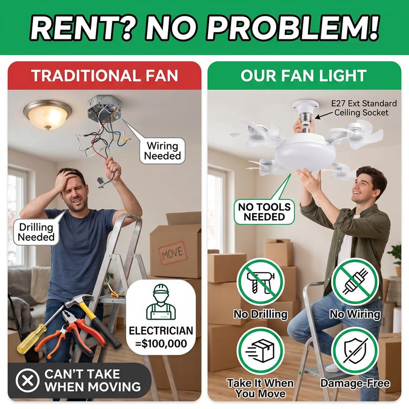 LumiBreeze – Remote-Control LED Fan Light