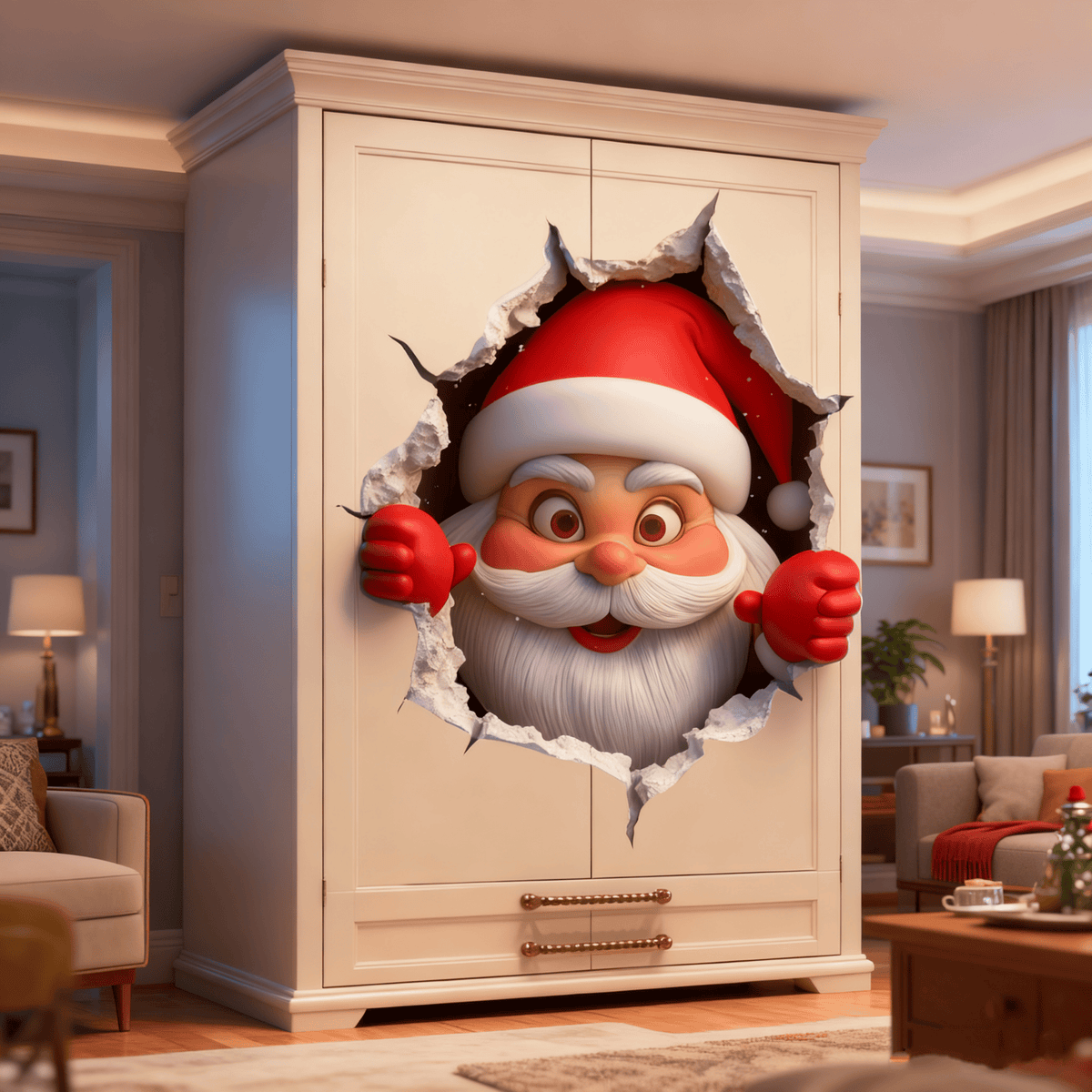 MerryWall – 3D Santa Claus Christmas Wall Sticker