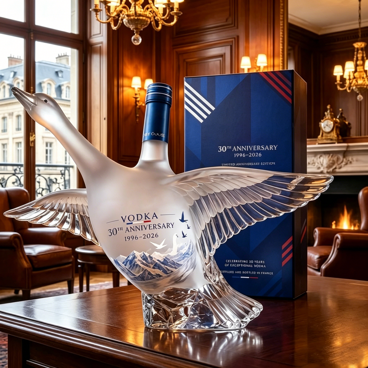 GooseCharm – Premium 3D Glass Display Figurine