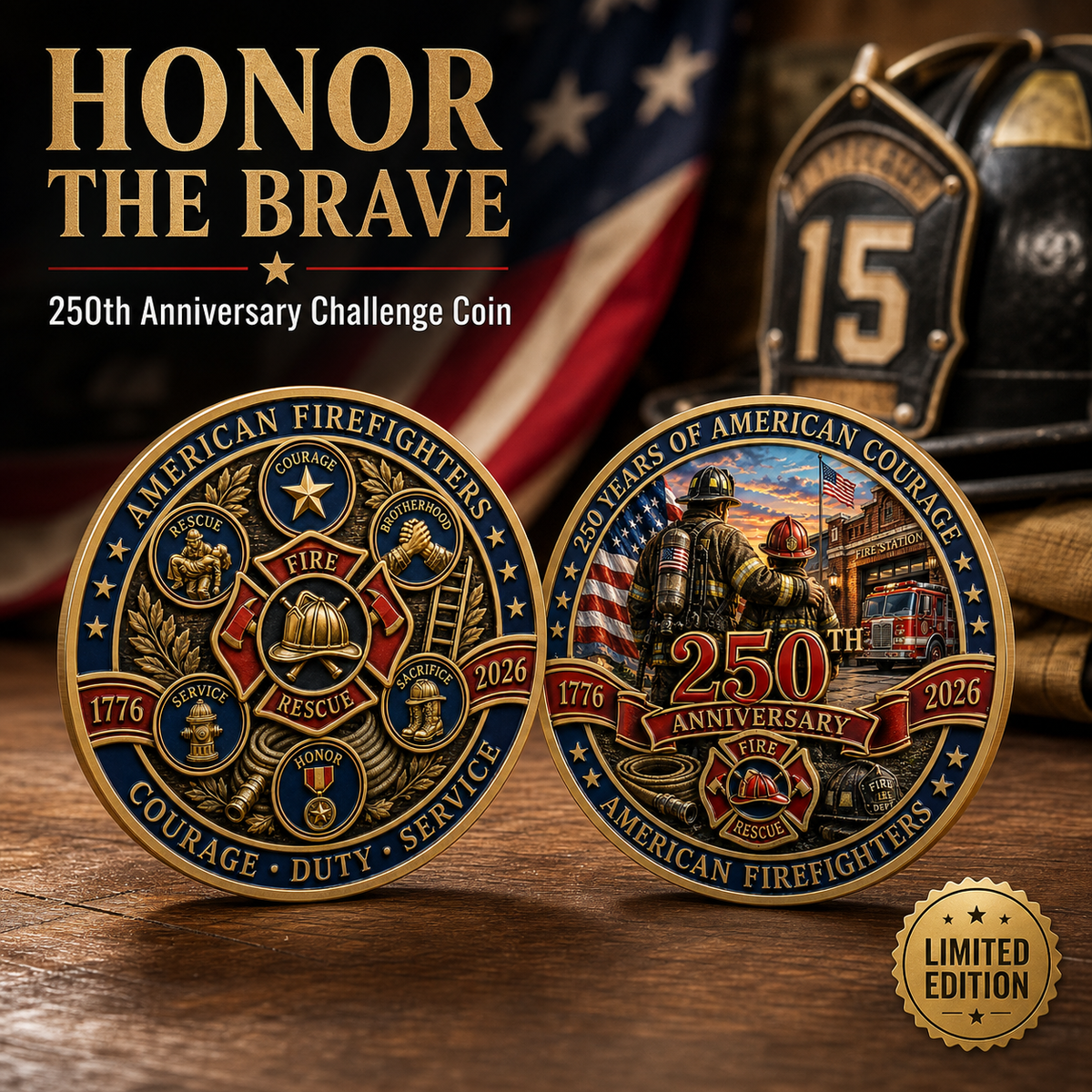 ValorGuard – Firefighter 250th Anniversary Collectible Coin