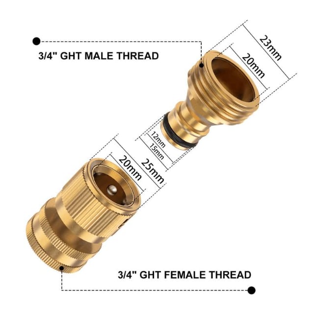 HydroClick – Brass Hose Fitting