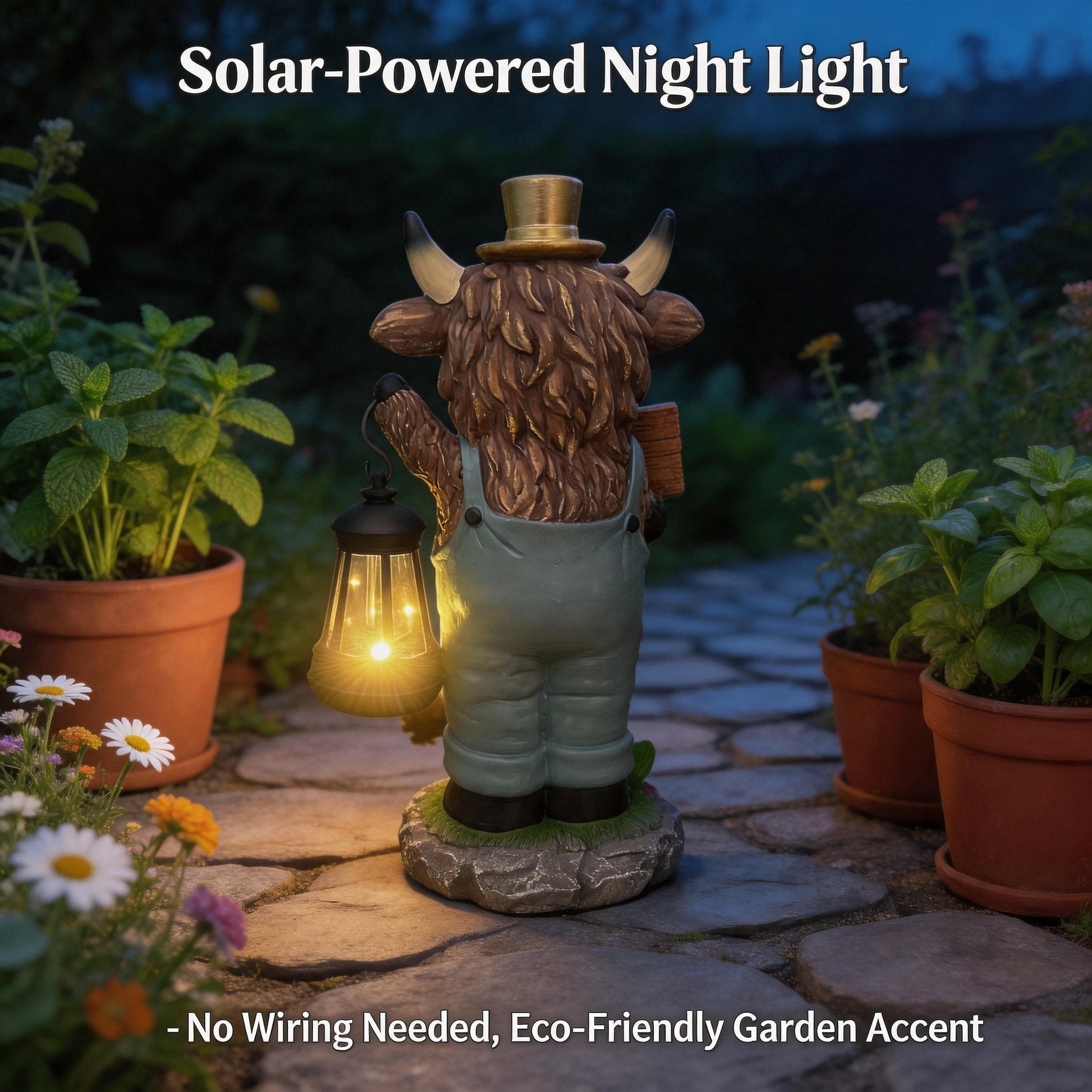 MeadowGuard – Solar Highland Bull Decor