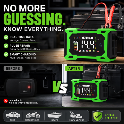 AutoVolt – 12V Smart Battery Charger & Repairer
