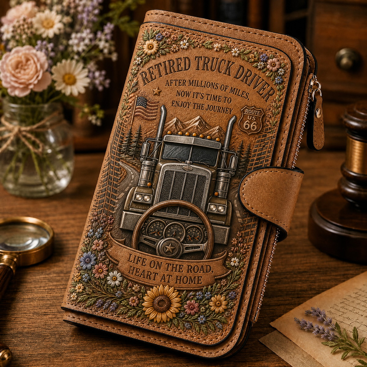 HealingBloom – Floral Retirement Gift Wallet