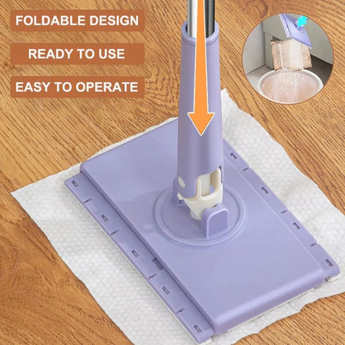 CleanGlide – Hands-Free Mini Cloth Changing Mop