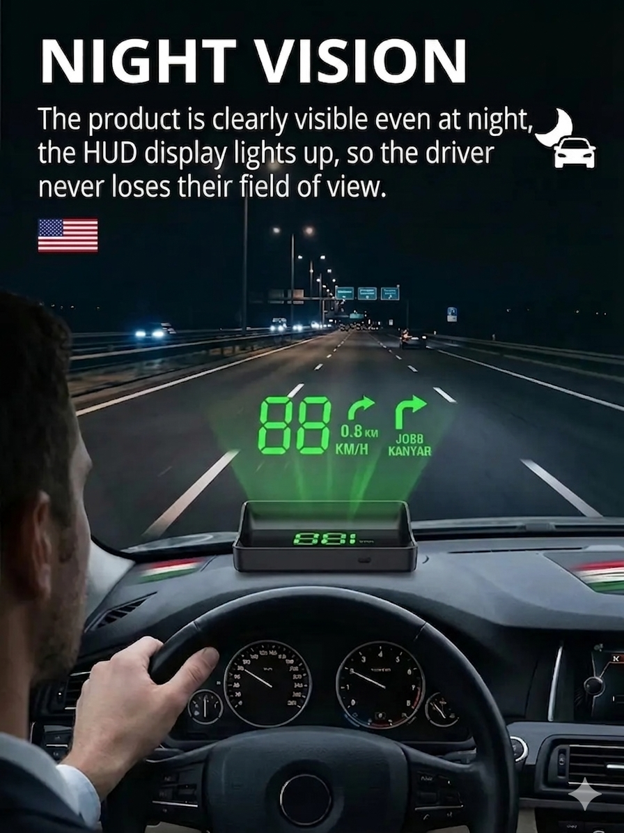 DriveSight – Smart GPS Head-Up Display Speedometer