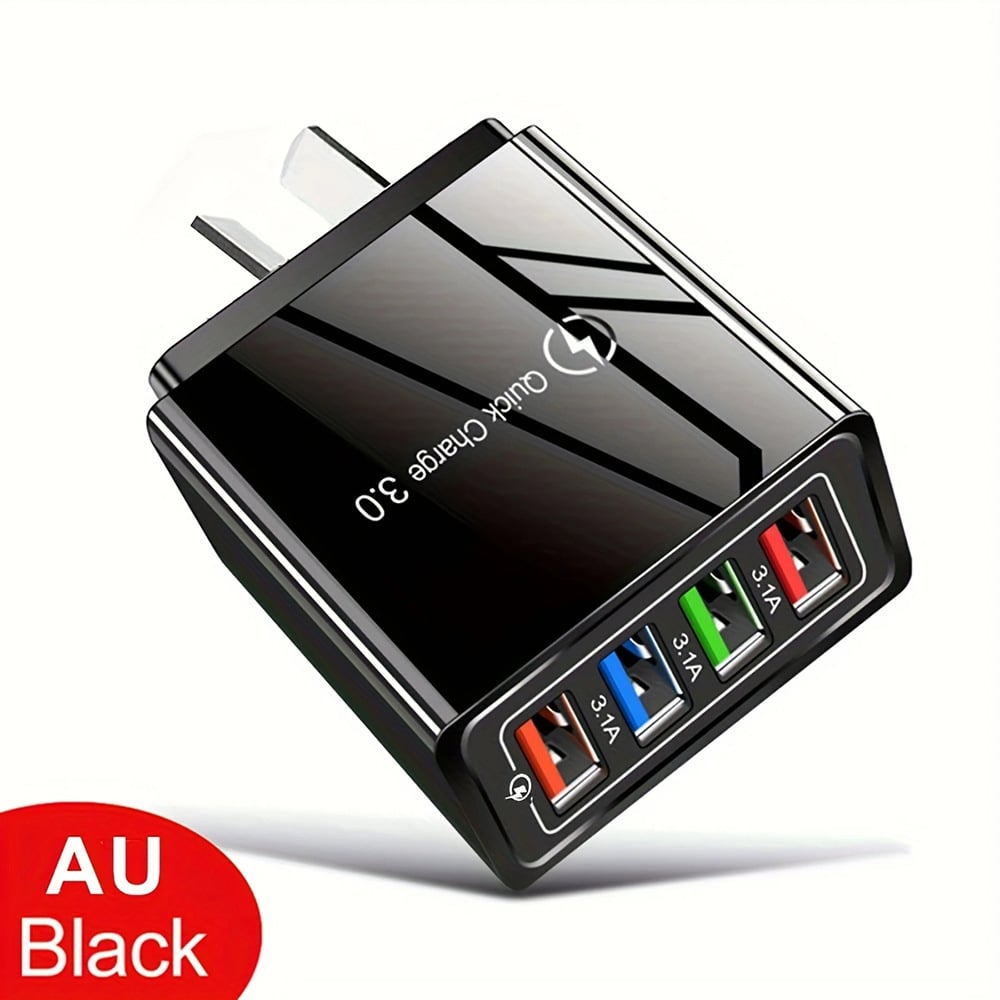 VoltarisCore – 4-Port Quick Charge Travel Adapter