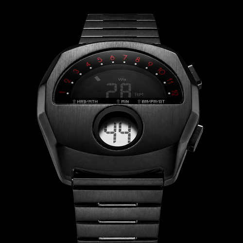 AeroChron – Futuristic Stainless Steel Watch