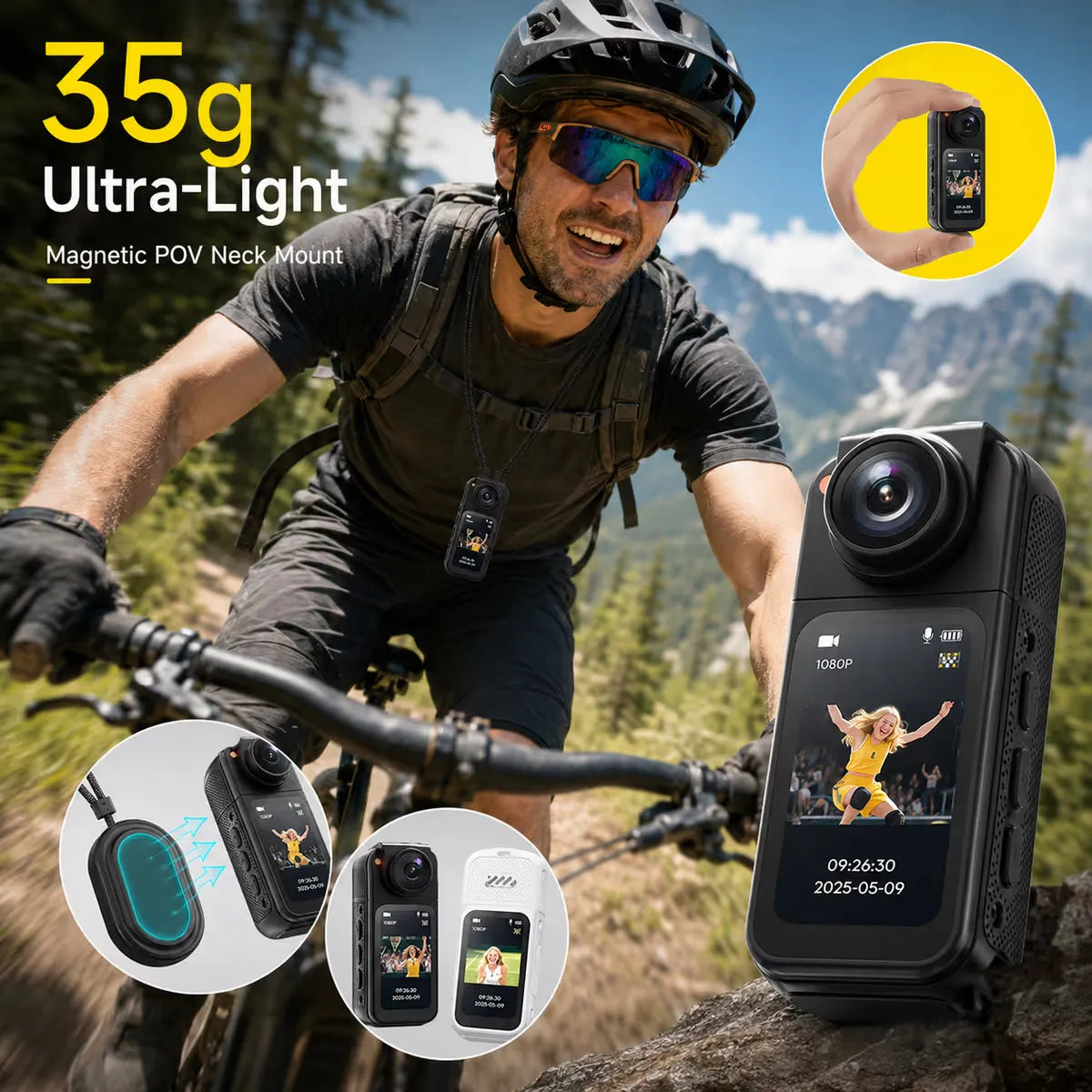 MagnaView – Magnetic 2.7K POV Action Camera