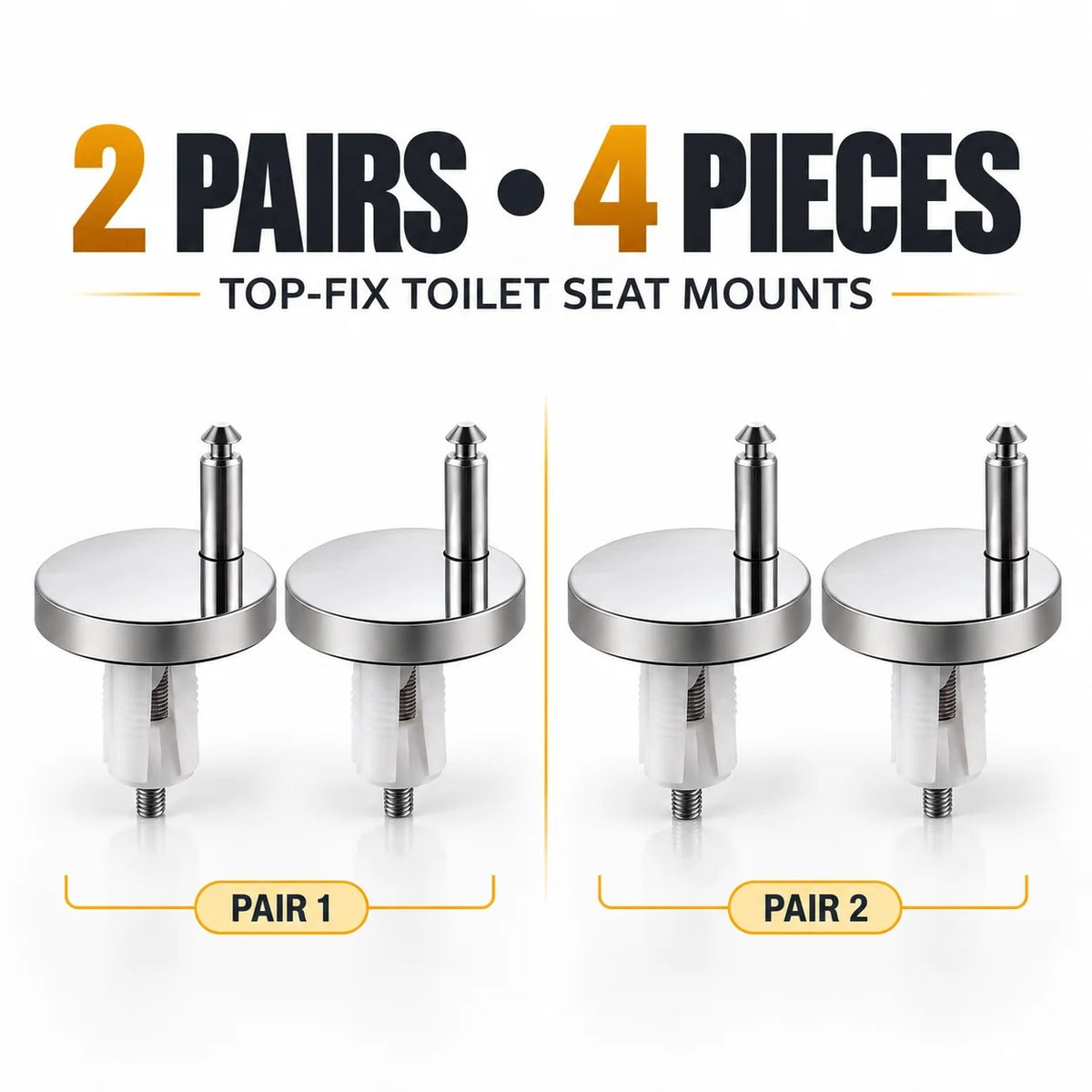 BoltOra – Top-Fix Toilet Seat Hinge Replacement Kit