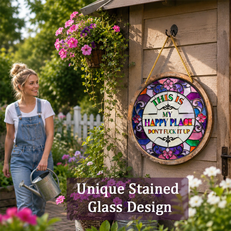 HappyNest – Colorful Vintage Window Hanging Sign