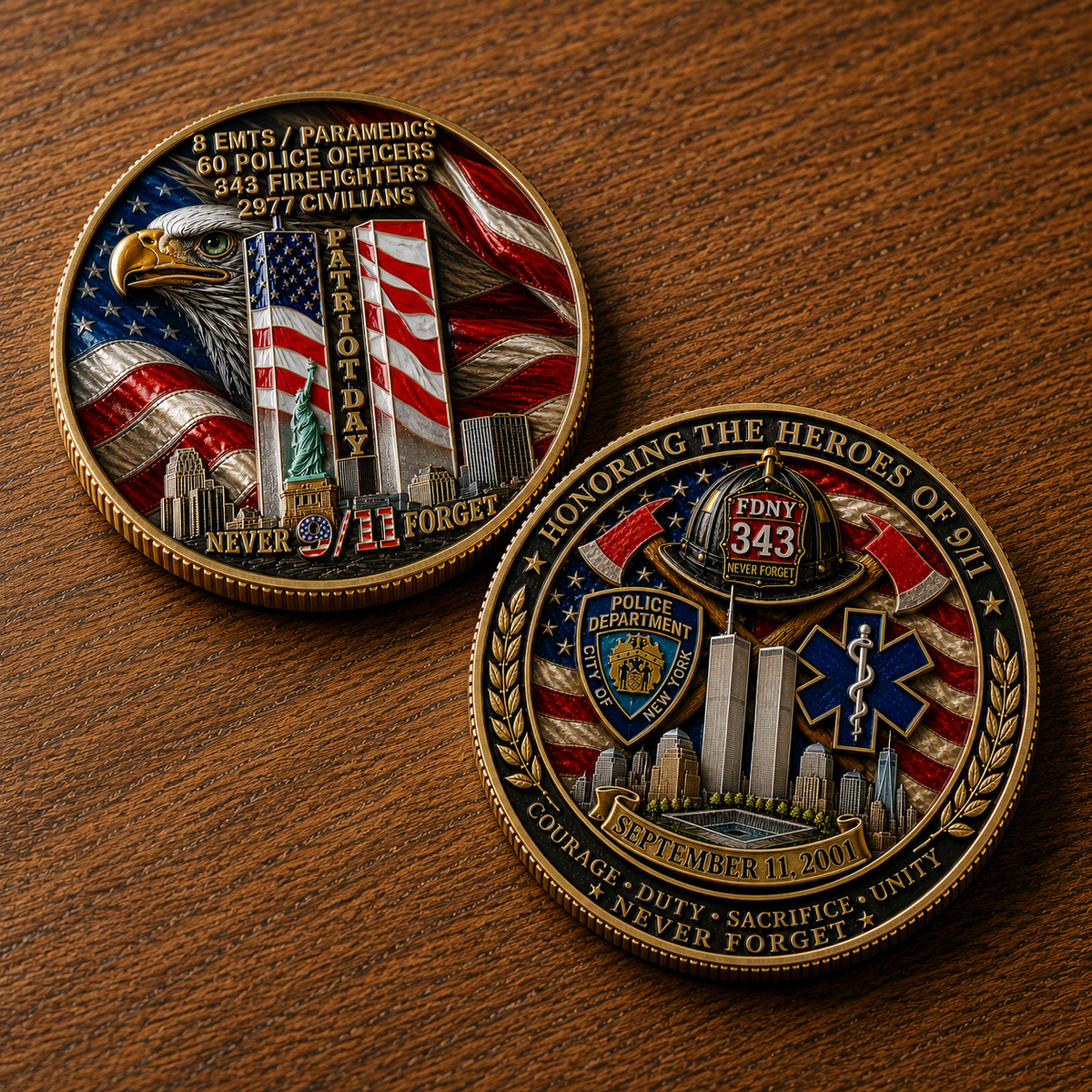 ❤️Last Day 50% OFF - 🎖️9/11 Never Forget Memorial Coin