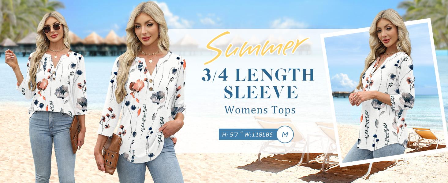 SiennaStyle – Flowy Henley Blouse