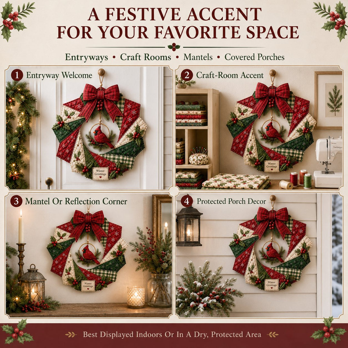 ChristmasCraft – Festive Fabric Wreath Making Kit