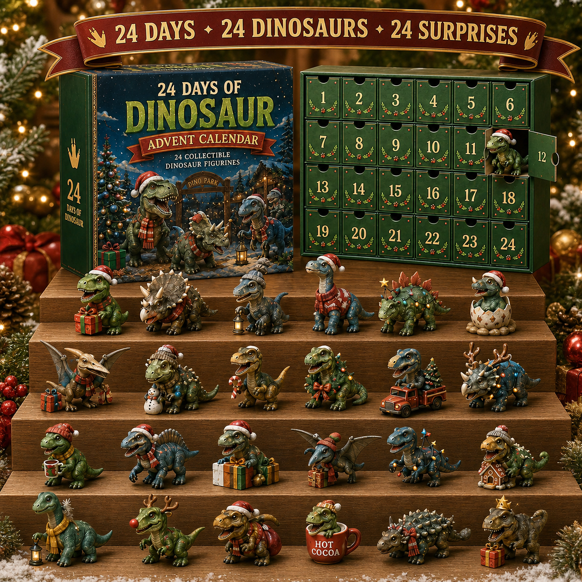 DinoJoy – 24-Day Christmas Dinosaur Advent Calendar