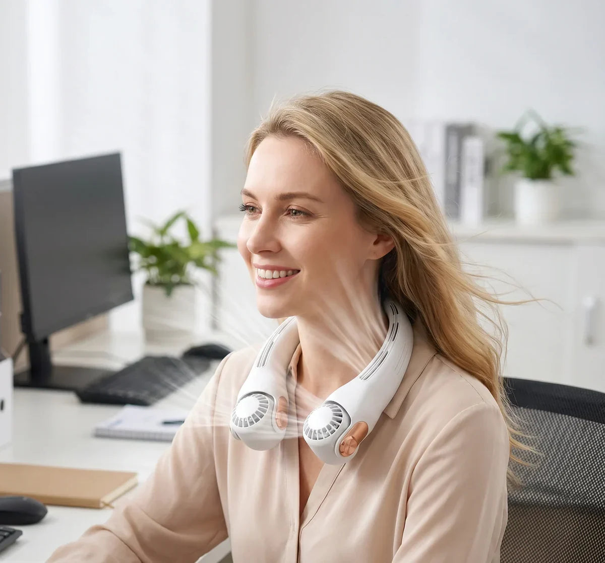 BreezeVanta – 360° Portable Neck Fan