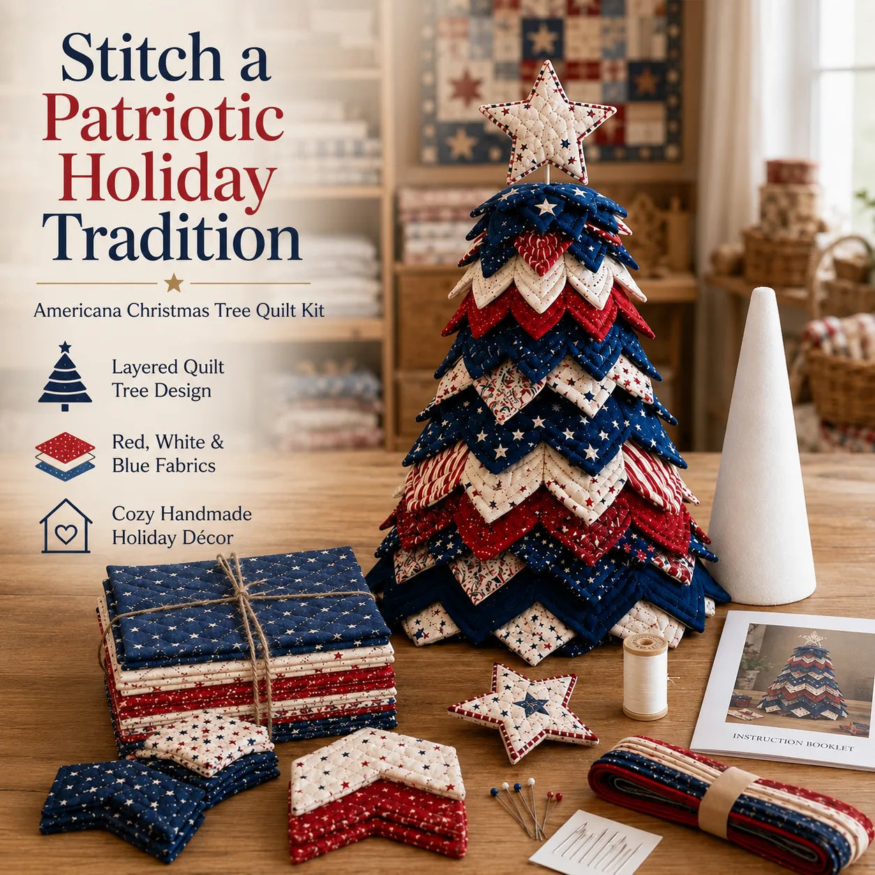 ChristmasStitch – Handmade Holiday Tree Quilt Kit