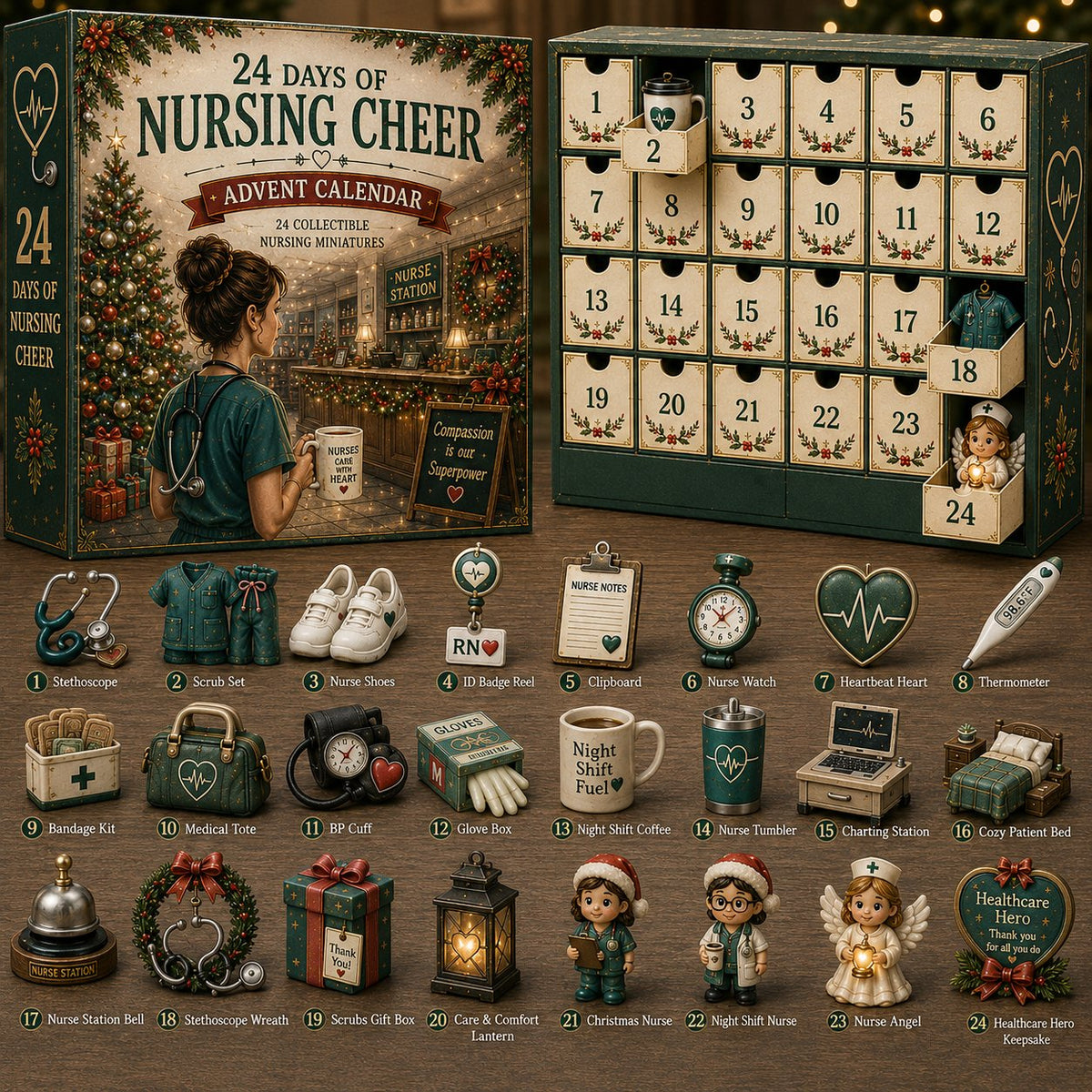 NurseTreasures – 24-Day Collectible Nursing Advent Calendar