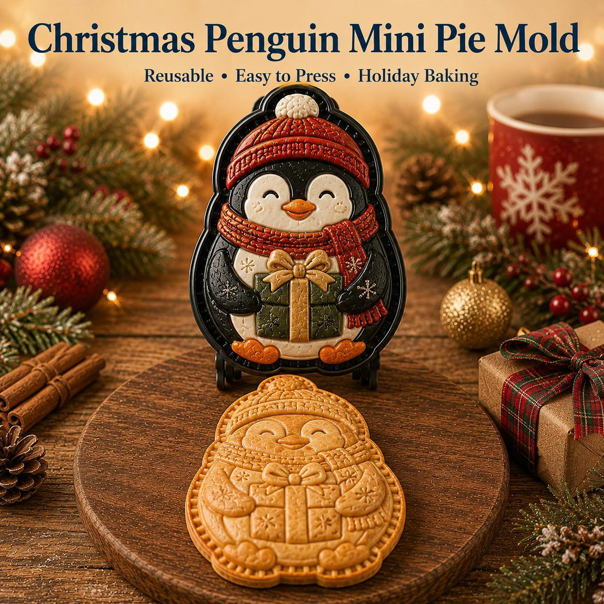 JollyBake – 16-Design Holiday Pie Mold Set