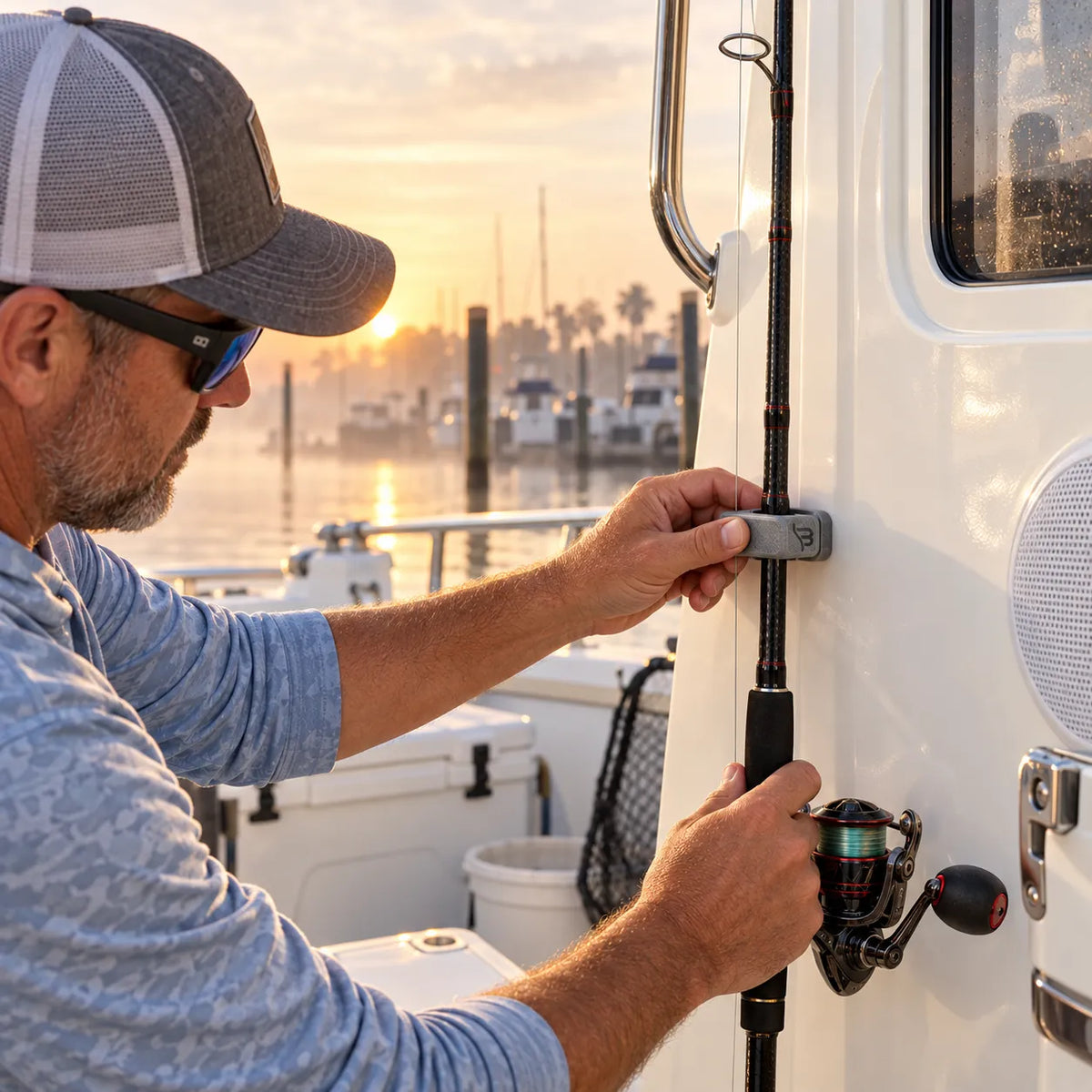 RodMate – Compact Spring-Release Fishing Rod Holder