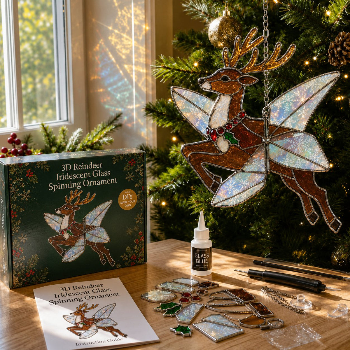 TwinkleCraft – Christmas Iridescent Suncatcher Kit