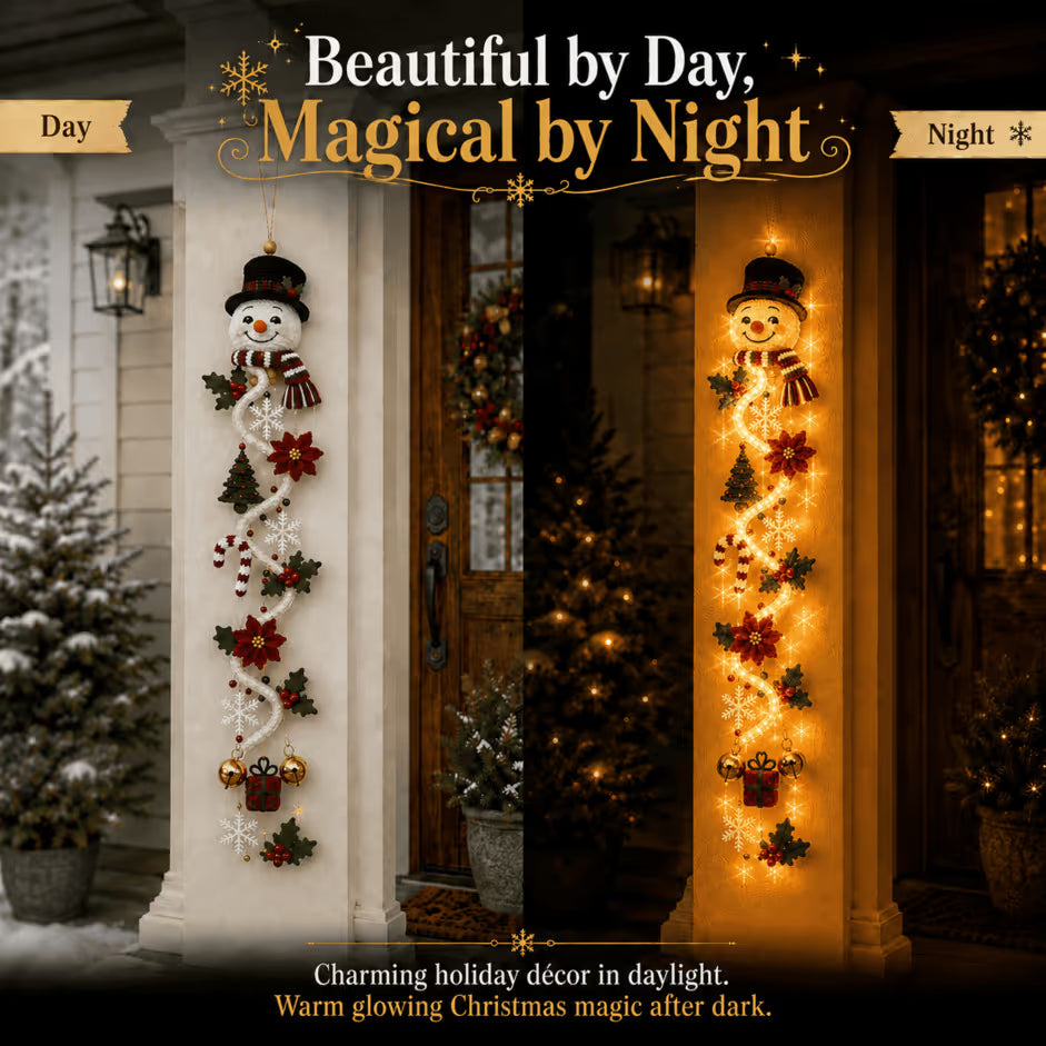 MerryGlow – Cascading Christmas Lighted Door Hanger