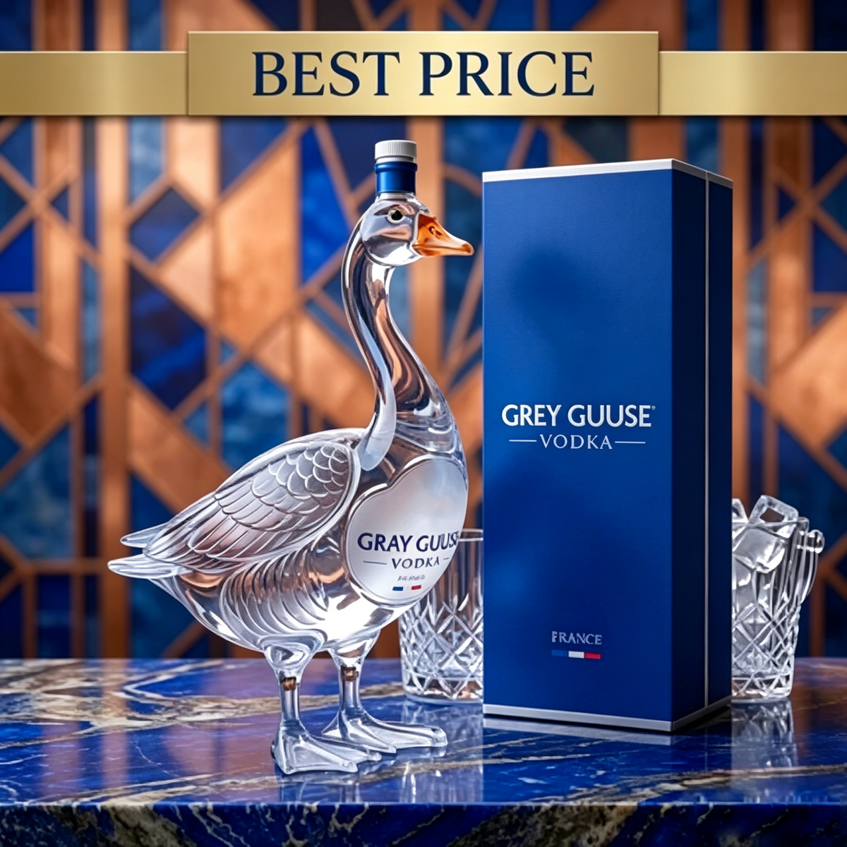 GooseCharm – Premium 3D Glass Display Figurine